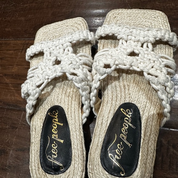 Free People Shoes - Free‎ People Cream Espadrille Macrame Sandals 6.5